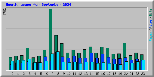 Hourly usage for September 2024